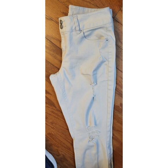 Refuge Size 8 Jeans Skinny Light Wash Off White Stretch Modern Current - Picture 8 of 13